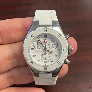 Michele Women’s Tahitian Jelly Bean White Chronograph Watch - MWW12D000001